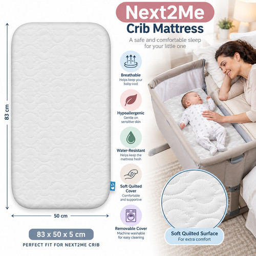 Deluxe crib mattress next - crib, to